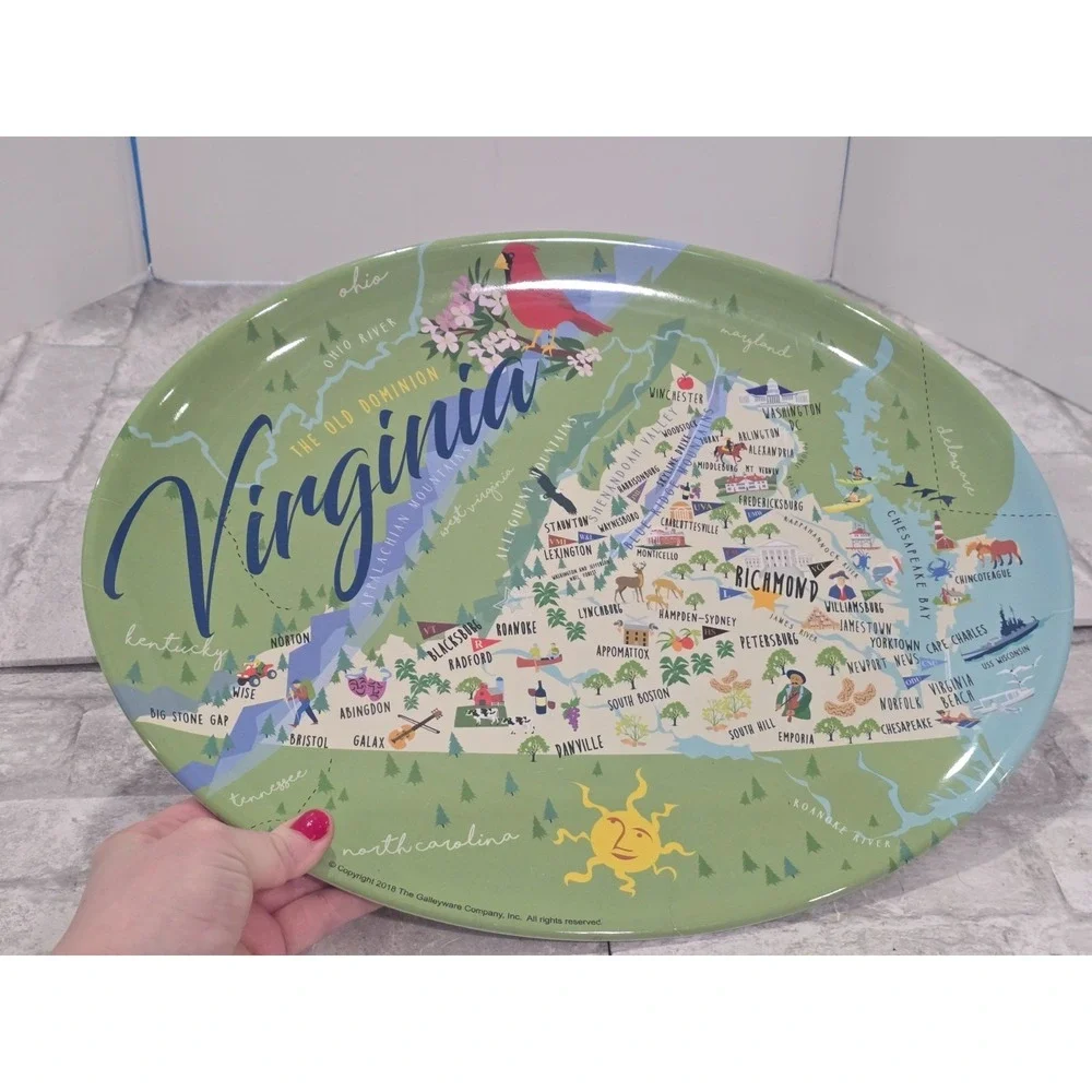 State‎ of Virginia Melamine Tray 16